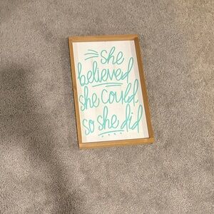 Inspirational Teal and Gold Wall Art